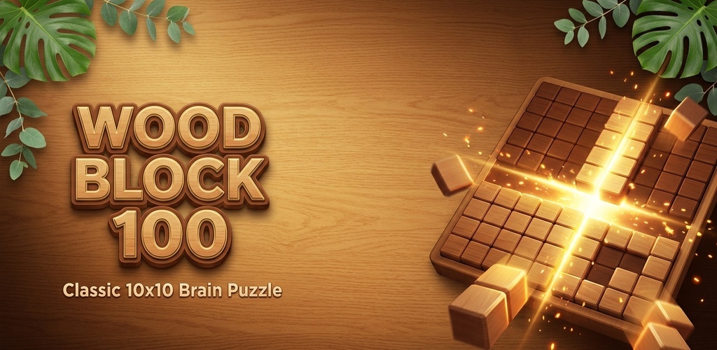 Wood Block 100 Banner